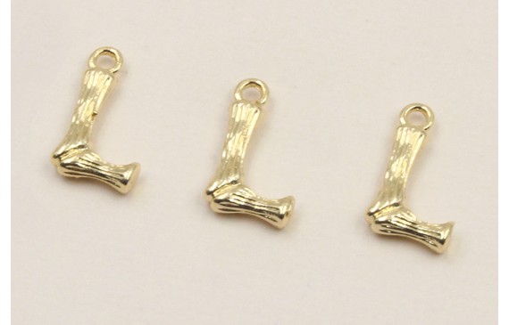 Colgante Letra L latón Dorado 15*10mm Colgante Letra L latón Dorado 15*10mm