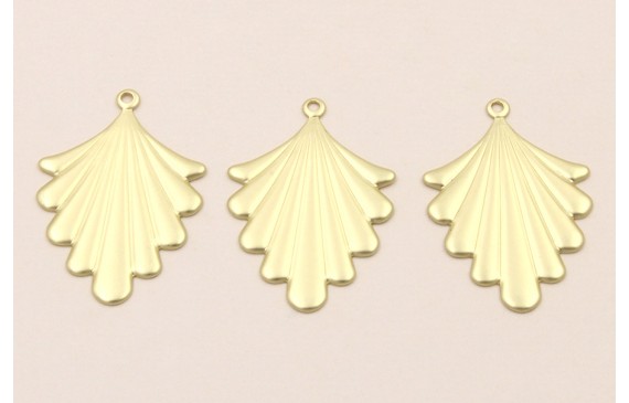 Colgante Palma Oro Mate de 31*22mm Colgante Palma Oro Mate de 31*22mm