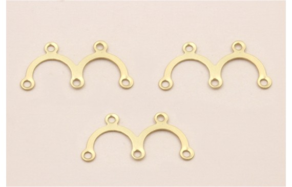 Cuenta Doble puente 20*10mm Dorado Mate Cuenta Doble puente 20*10mm Dorado Mate