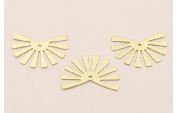 Pieza Abanico Semicircular 25*20mm Dorado Mate Pieza Abanico Semicircular 25*20mm Dorado Mate