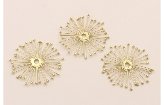 Pieza Sol destellleante de 40mm Dorado Mate Pieza Sol destellleante de 40mm Dorado Mate