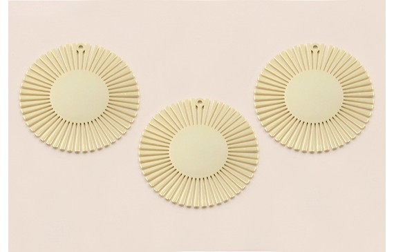 Acero Inox.Disco Sol 35mm diametro Oro