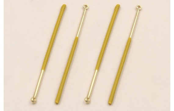 Colgante Acero Inox. Listón de 38mm Oro y Pistacho