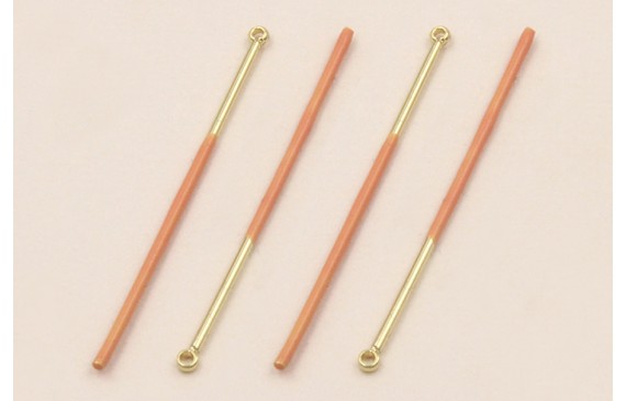 Colgante Acero Inox. Listón de 38mm Oro y Coral Colgante Acero Inox. Listón de 38mm Oro y Coral