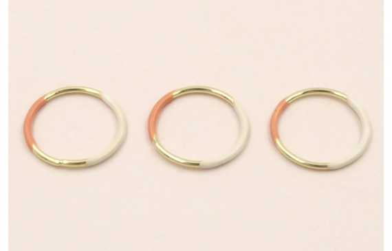 Aro Acero Inox. 15mm Oro Salmón Beige Aro Acero Inox. 15mm Oro Salmón Beige