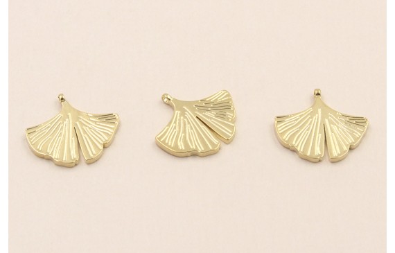 Acero Inox. Colgante Cala 13*11mm Oro