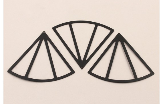 Colagnte Lámina abanico 57*62mm Negro Mate Colagnte Lámina abanico 57*62mm Negro Mate