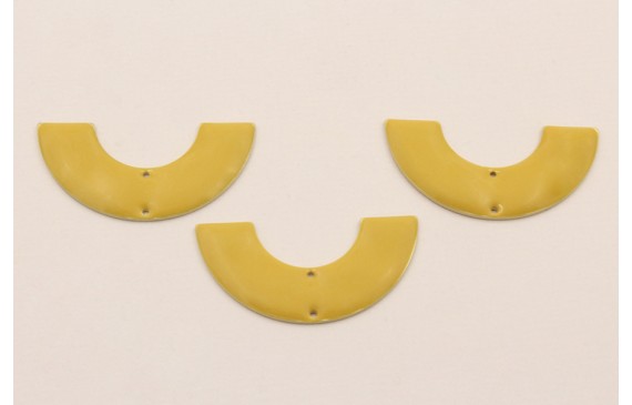 Pieza Medio Aro de 32mm diametro Esmalte Amarillo