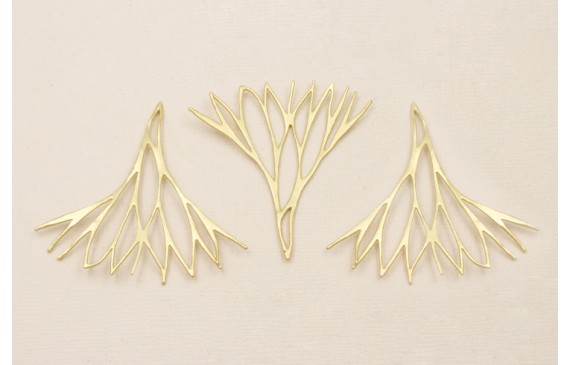 Colgante Coral 55*45mm Dorado Mate