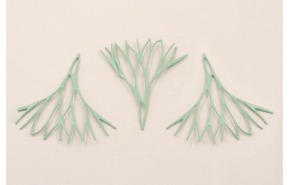 Colgante Coral 55*45mm Esmalte Turquesa