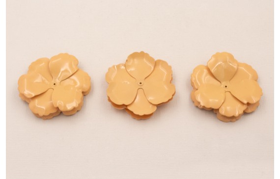 Pieza Flor sobrepuesta 42mm 4 capas Salmón