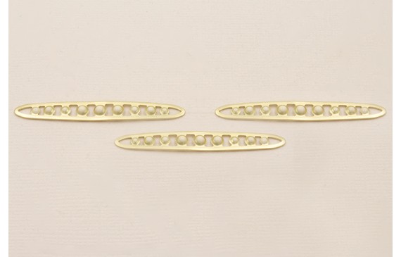 Pieza Vaina Guisantes 52*7 Dorado Mate y Blanco