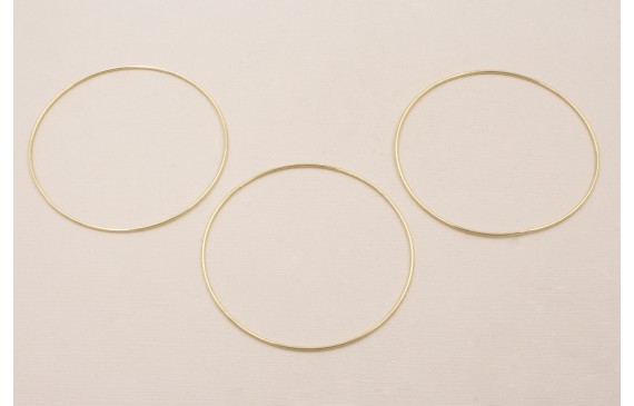 Aro Pulsera de 65mm diámetro y 1mm Grosor Baño Oro