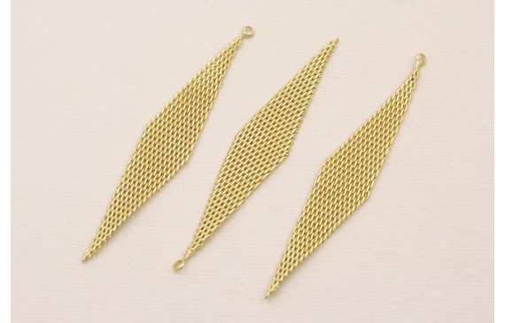 Pieza de Malla forma Rombo 70*15mm Dorado Mate