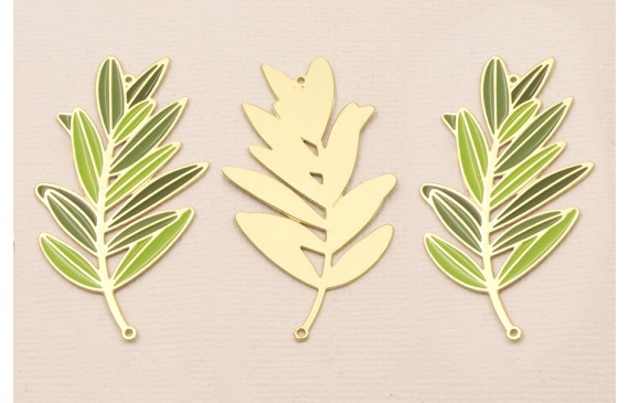 Pieza Rama Oro Mate esmalte 50*25 Esmaltes verdes