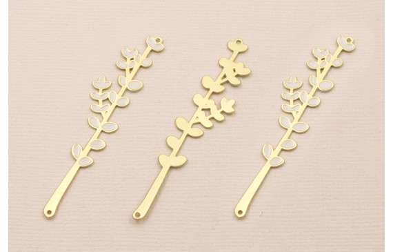 Pieza Rama Algodón Oro Mate 60*12 Esmalte Blanco