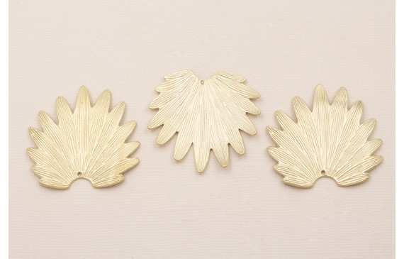 CuentaHoja Concava 45*40mm Dorado Mate CuentaHoja Concava 45*40mm Dorado Mate