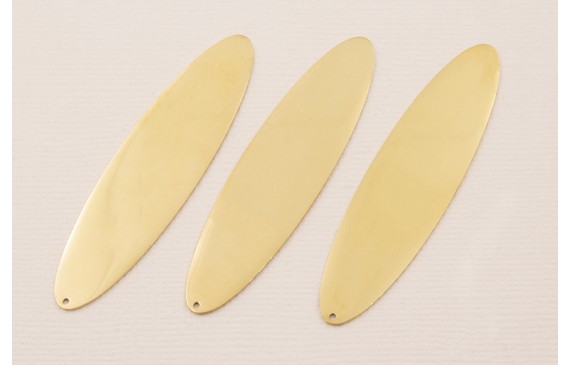 Cuenta Ovalo alargado Acero Inoxidable 60*15mm Oro Cuenta Ovalo alargado Acero Inoxidable 60*15mm Oro