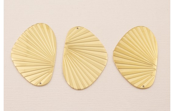 Cuenta Ala Mariposa 40*25mm Acero Inoxidable Oro