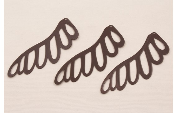 Cuenta Ala esmaltada Marrón 70*24mm