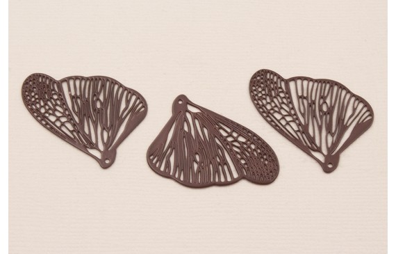 Cuenta Ala Mariposa 32*26 esmalte Marrón Cuenta Ala Mariposa 32*26 esmalte Marrón