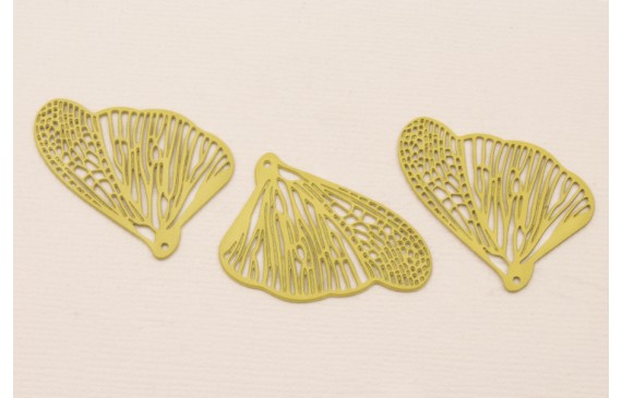 Cuenta Ala Mariposa 32*26 esmalte Mostaza