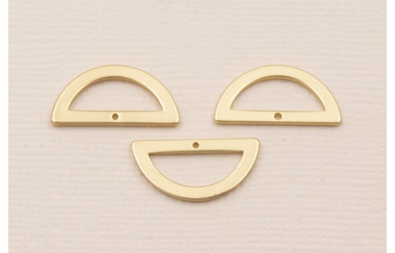 Cuenta Semicirculo hueco Dorado Mate 20*10mm Cuenta Semicirculo hueco Dorado Mate 20*10mm