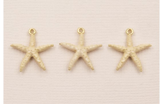 Colgante Estrella Mar 12mm diámetro Beige Colgante Estrella Mar 12mm diámetro Beige