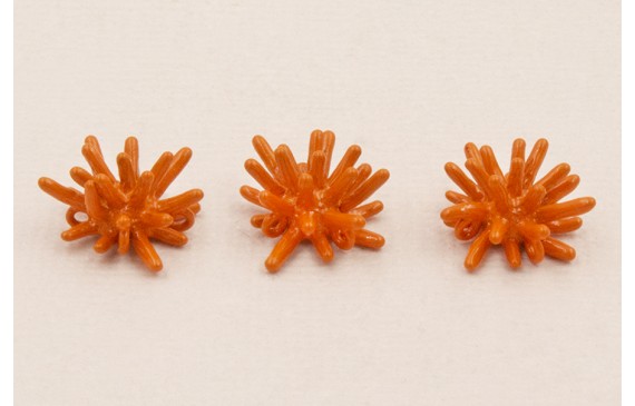 Colgante estrella coral 12*8mm esmalte Naranja