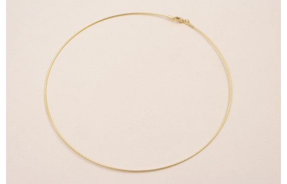 Collar Hilo de 1mm Dorado con cierre Mosquetón
