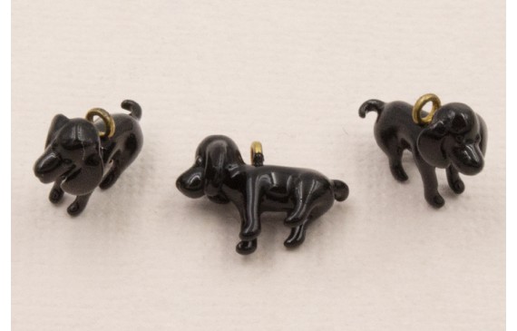 Colgante Perro Cocker 16*11 Esmalte Negro