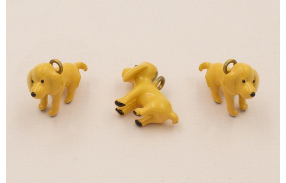 Colgante Perro Cocker 16*11 Esmalte Canela y Negro