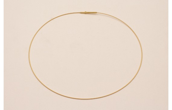 Collar acero espiral 1,4mm*42cms Oro