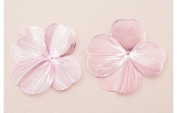 Cuenta Flor 70mm 4 pétalos Moldeable Rosa Metal Cuenta Flor 70mm 4 pétalos Moldeable Rosa Metal