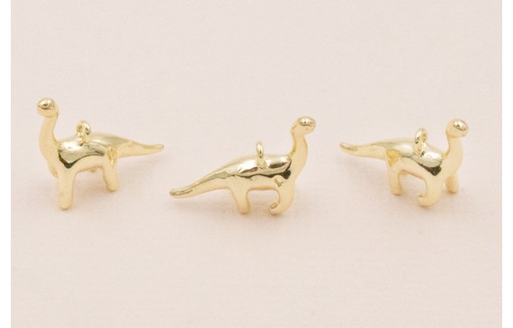 Cuenta Colgante Dinosaurio 13*13mm Oro