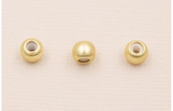 Bola de 6mm con freno se silicona Baño Oro Bola de 6mm con freno se silicona Baño Oro