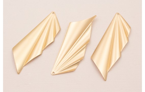 Fleco metálico ondulado 60*15mm Dorado Mate