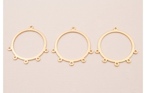 Aro de 32mm con 6 argollas Oro Mate