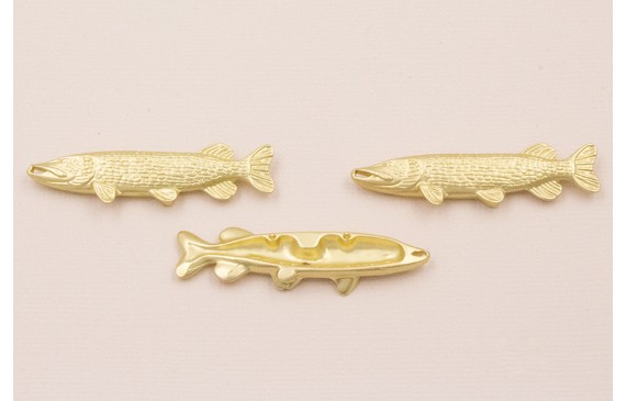 Colgante Pez 50*15mm Dorado Mate