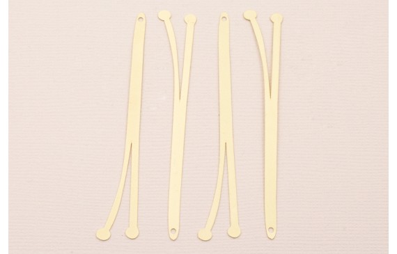 Colgante 2 pendulos 73*15mm Dorado Mate