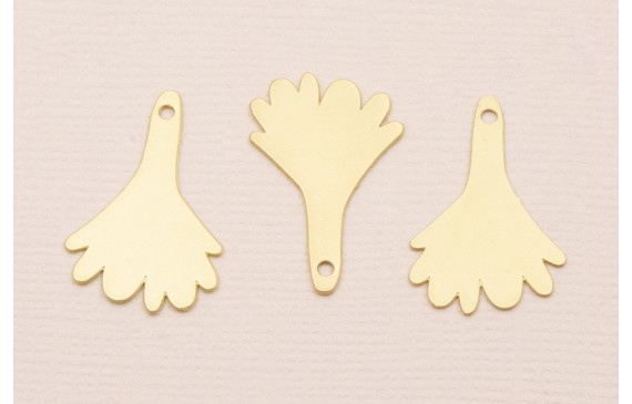 Colgante Flor plana 23*14mm Dorado Mate Colgante Flor plana 23*14mm Dorado Mate