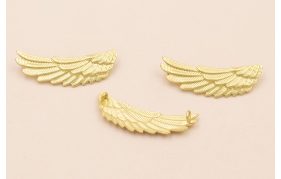 Ala Doble anilla 33*20mm Oro Mate Ala Doble anilla 33*20mm Oro Mate