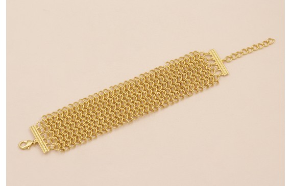 Pulsera Malla 17*40mm Oro Mate Pulsera Malla 17*40mm Oro Mate