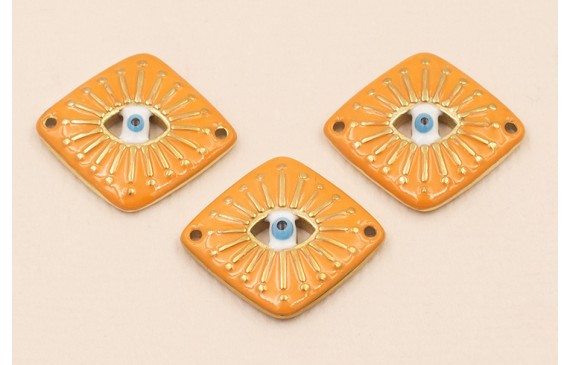 Rombo Acero Inox ojo Turco 18*16mm Naranja