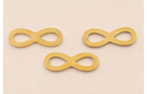 Símbolo Infinito Acero Inox 15*6mm Oro