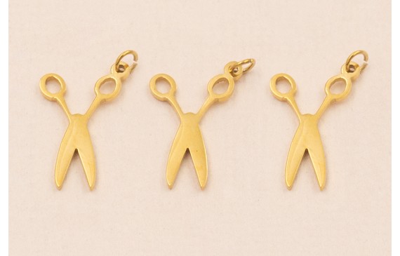 Colgante Tijeras Acero Inox. 17*10mmm Oro