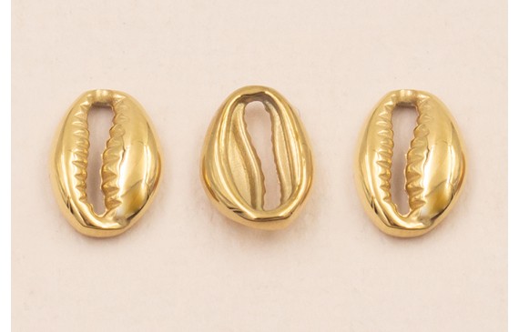 Concha Acero Inox. 10*6mm Oro