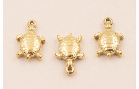 Colgante Tortuga Acero Inox. 15*10mm Oro Colgante Tortuga Acero Inox. 15*10mm Oro