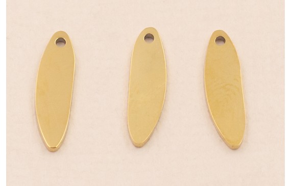 Colgante Gota Acero Inox. 15*4mm Oro Colgante Gota Acero Inox. 15*4mm Oro