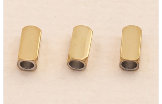 Rectangulo cubico Acero Inox 2*4mm Oro